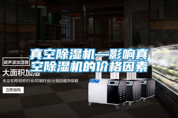 真空除湿机—影响真空除湿机的价格因素