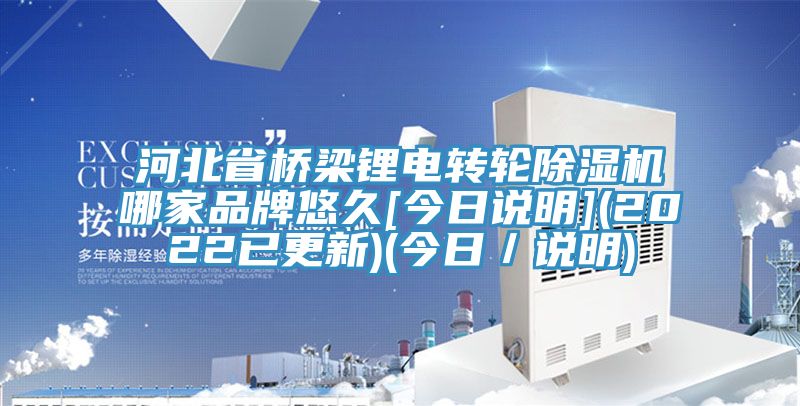 河北省桥梁锂电转轮除湿机哪家品牌悠久[今日说明](2022已更新)(今日／说明)