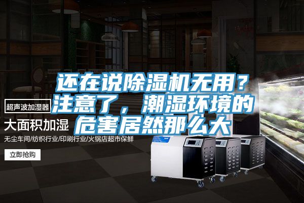 还在说除湿机无用？注意了，潮湿环境的危害居然那么大