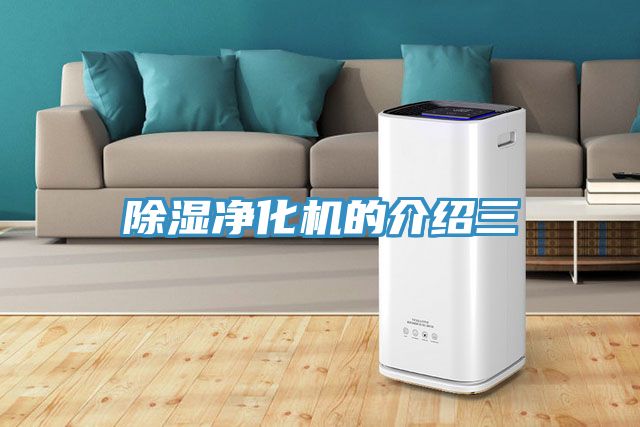 除湿净化机的介绍三