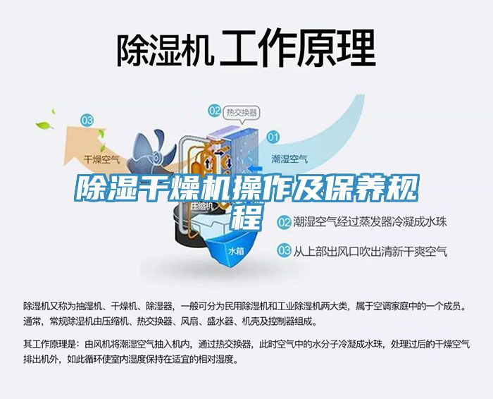 除湿干燥机操作及保养规程
