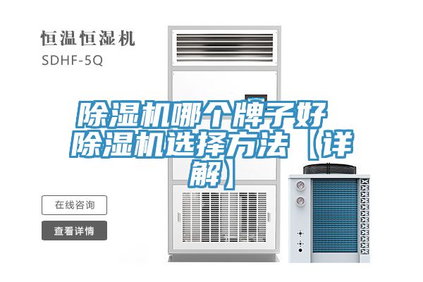 除湿机哪个牌子好 除湿机选择方法【详解】