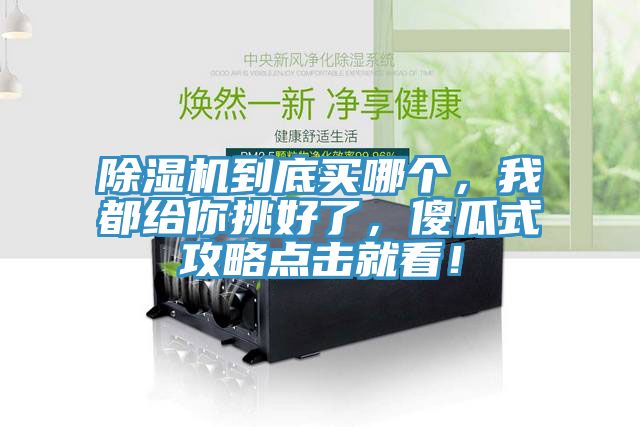 除湿机到底买哪个，我都给你挑好了，傻瓜式攻略点击就看！
