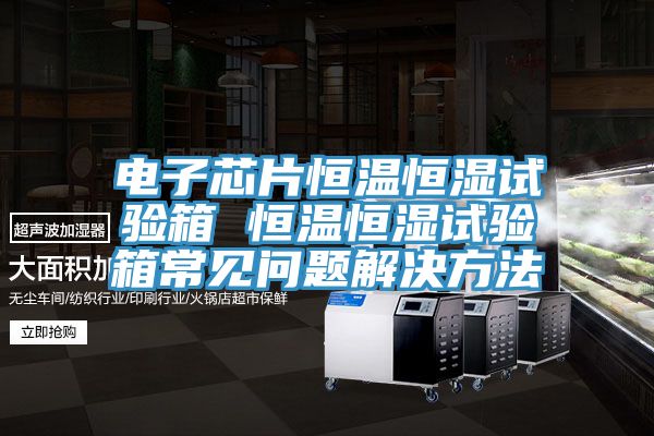 电子芯片恒温恒湿试验箱 恒温恒湿试验箱常见问题解决方法