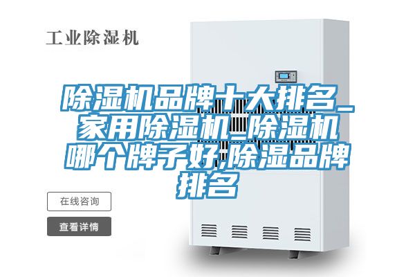 除湿机品牌十大排名_家用除湿机_除湿机哪个牌子好,除湿品牌排名