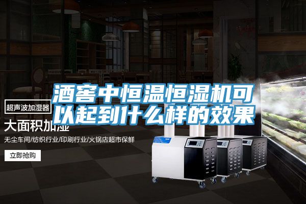 酒窖中恒温恒湿机可以起到什么样的效果