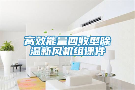 高效能量回收型除湿新风机组课件