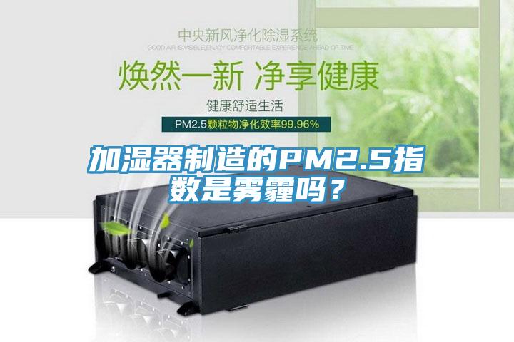加湿器制造的PM2.5指数是雾霾吗？